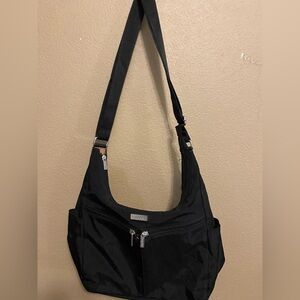 Bagallini Black Nylon Shoulder Crossover Bag Canvas Strap